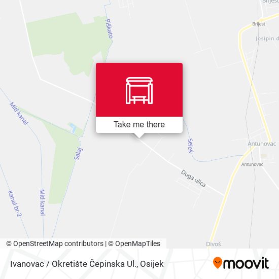 Ivanovac / Okretište Čepinska Ul. map