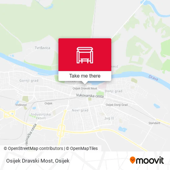 Osijek Dravski Most map