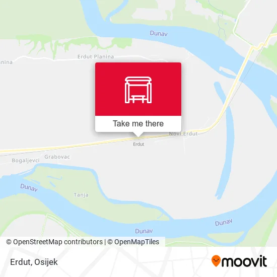 Erdut map