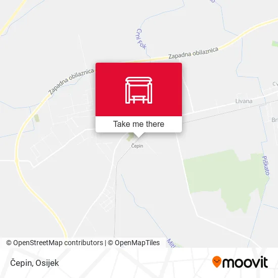 Čepin map