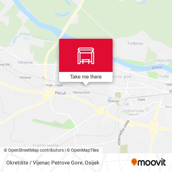 Okretište / Vijenac Petrove Gore map