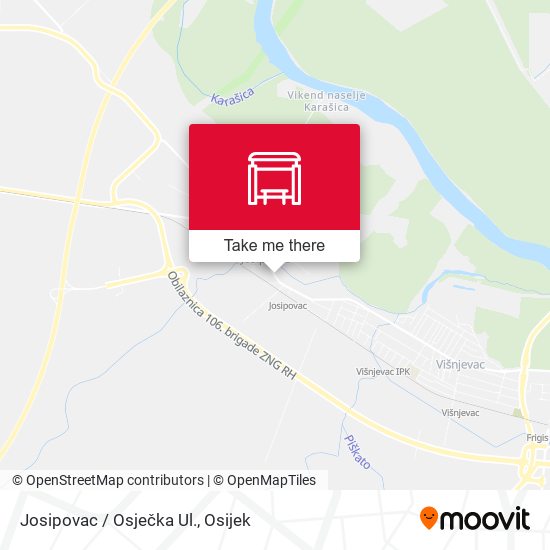 Josipovac / Osječka Ul. map