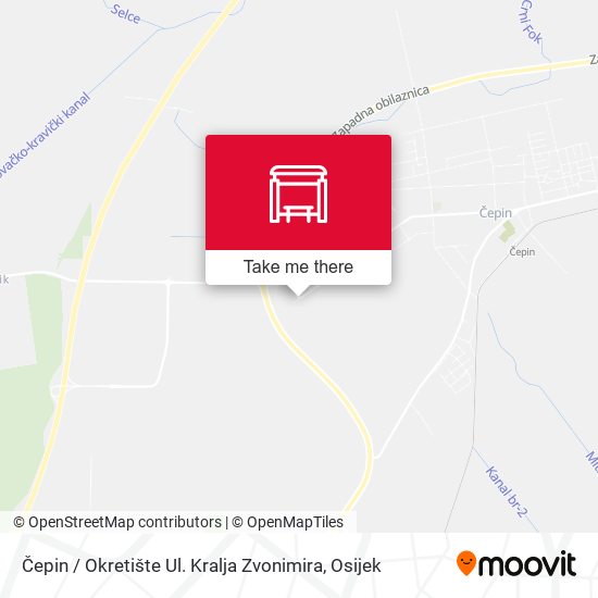 Čepin / Okretište Ul. Kralja Zvonimira map