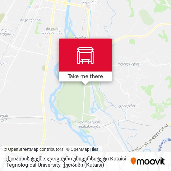 ქუთაისის ტექნოლოგიური უნივერსიტეტი Kutaisi Tegnological University map