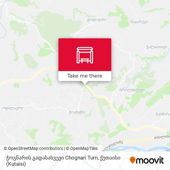 ჭოგნარის გადასახვევი Chognari Turn map