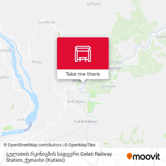გელათის რკინიგზის სადგური Gelati Railway Station map