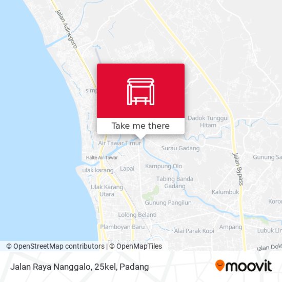 Jalan Raya Nanggalo, 25kel map