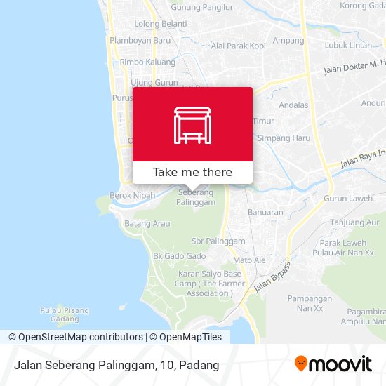 Jalan Seberang Palinggam, 10 map