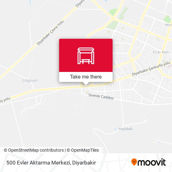 500 Evler Aktarma Merkezi map
