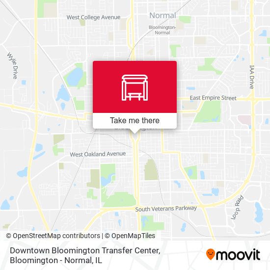Downtown Bloomington Transfer Center map