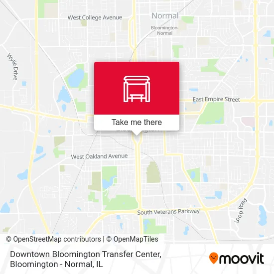 Downtown Bloomington Transfer Center map