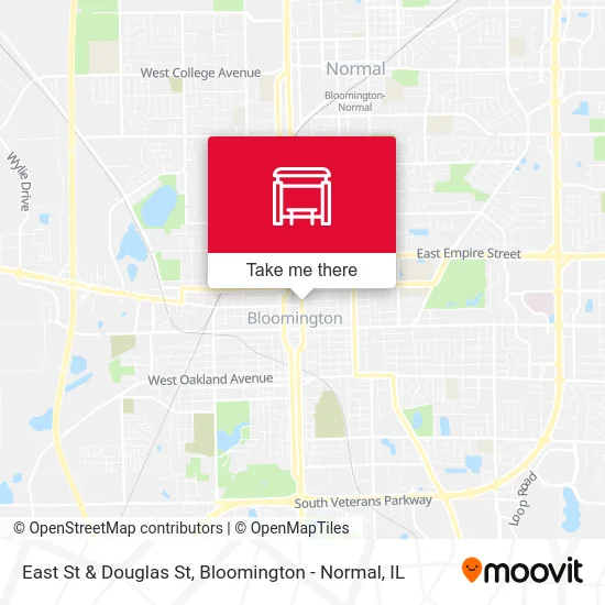 East St & Douglas St map