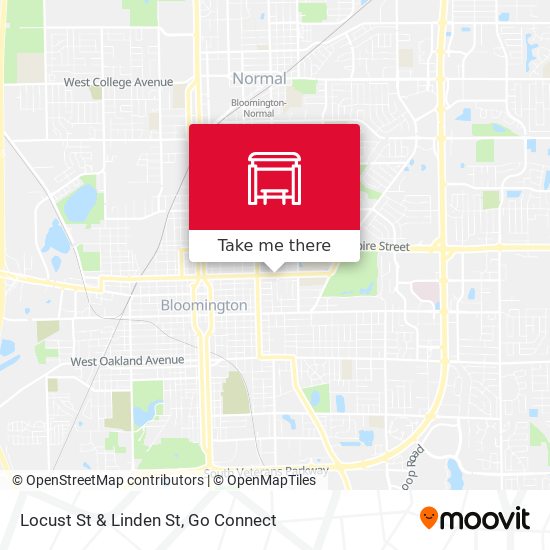 Locust St & Linden St map