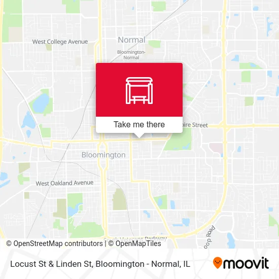 Locust St & Linden St map