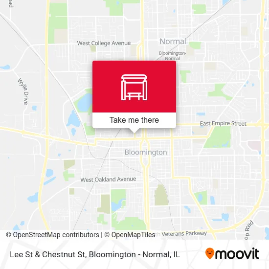 Lee St & Chestnut St map