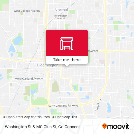 Washington St & MC Clun St map