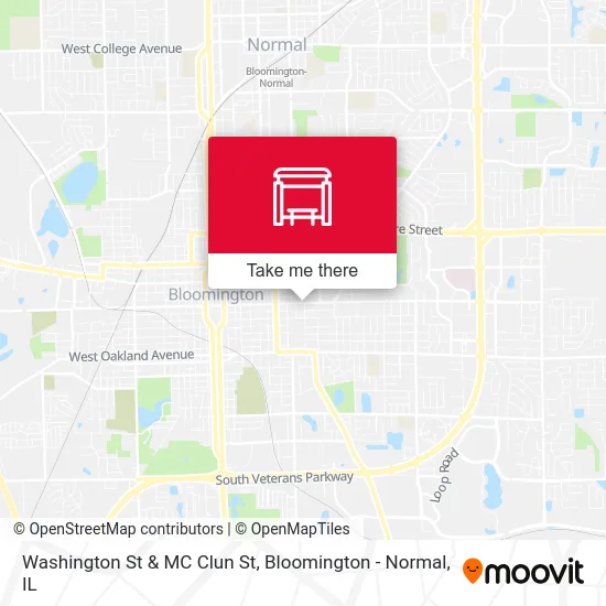 Washington St & MC Clun St map