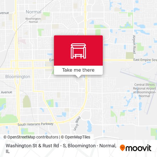 Washington St & Rust Rd - S map