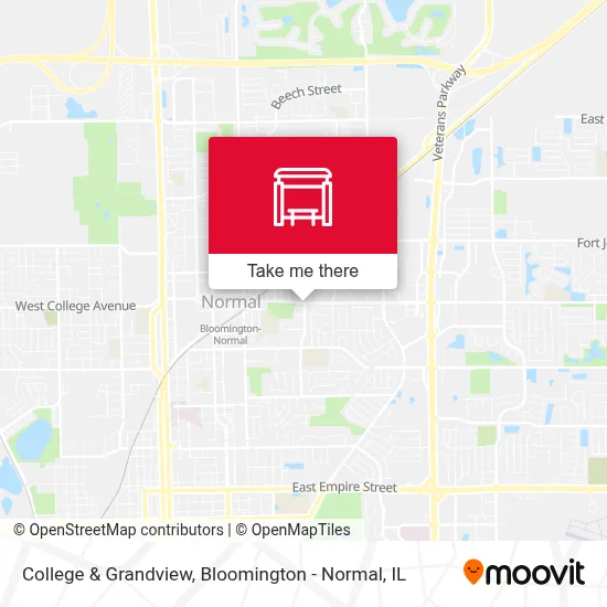 College & Grandview map