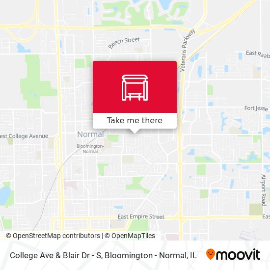 Mapa de College Ave & Blair Dr - S