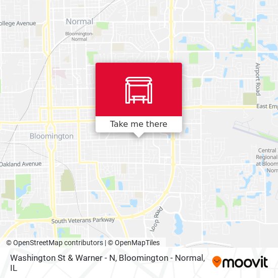 Washington St & Warner - N map