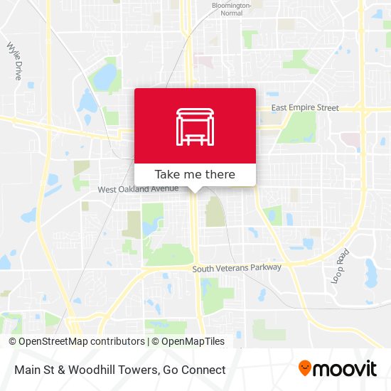 Main St & Woodhill Towers map