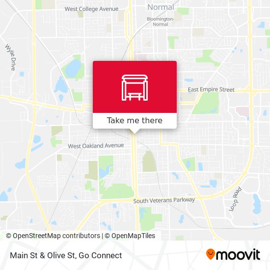 Main St & Olive St map