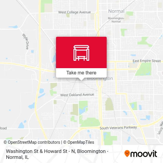 Washington St & Howard St - N map