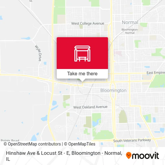 Hinshaw Ave & Locust St - E map