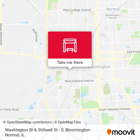 Washington St & Stillwell St - S map