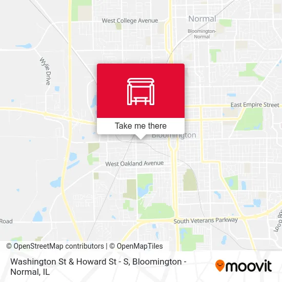 Washington St & Howard St - S map