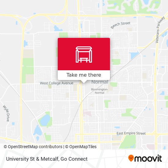 University St & Metcalf map