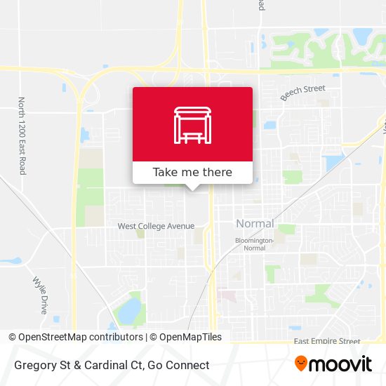 Gregory St & Cardinal Ct map