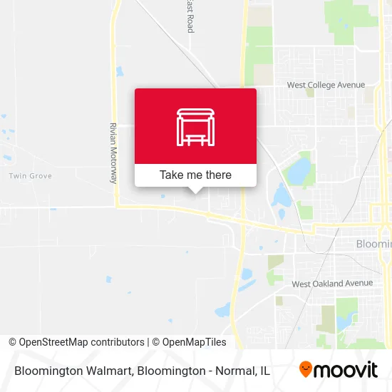 Bloomington Walmart map