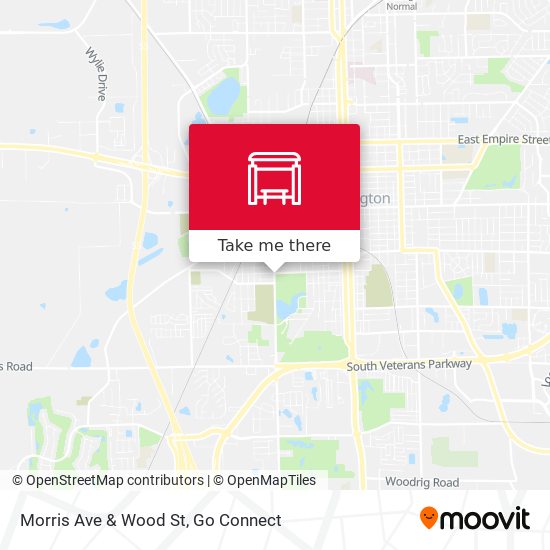 Morris Ave & Wood St map
