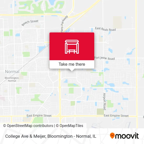 College Ave & Meijer map