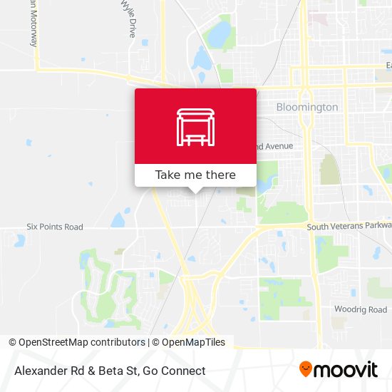 Alexander Rd & Beta St map