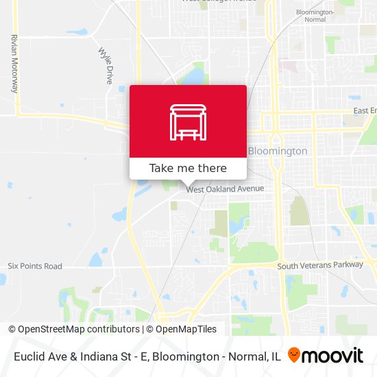 Euclid Ave & Indiana St - E map