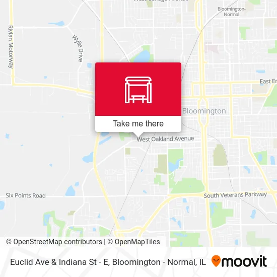 Euclid Ave & Indiana St - E map