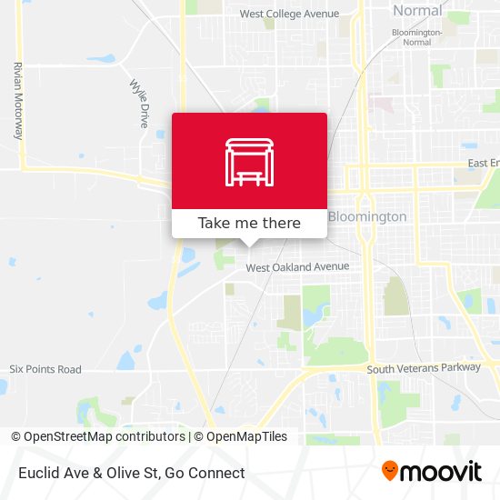 Euclid Ave & Olive St map