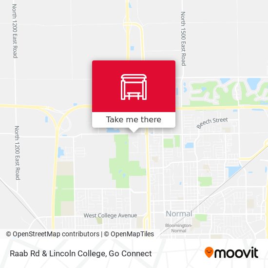 Raab Rd & Lincoln College map