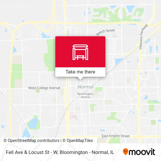 Fell Ave & Locust St - W map