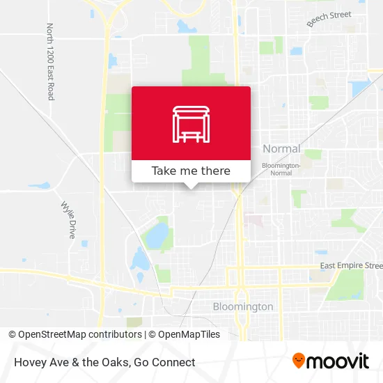 Hovey Ave & the Oaks map