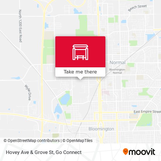 Hovey Ave & Grove St map