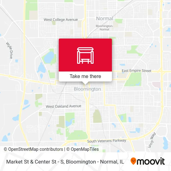 Market St & Center St - S map