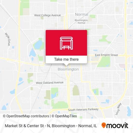 Market St & Center St - N map