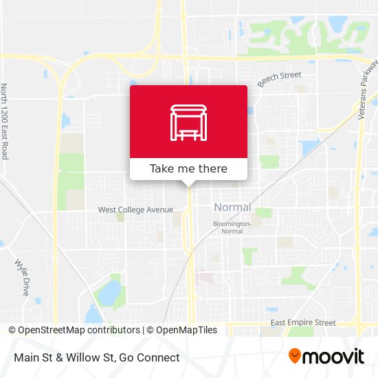 Main St & Willow St map