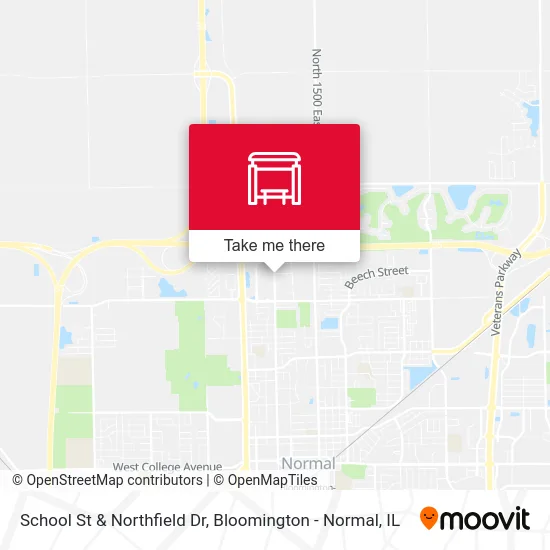 School St & Northfield Dr map