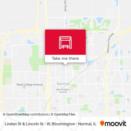 Linden St & Lincoln St - W map
