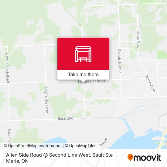 Allen Side Road @ Second Line West map